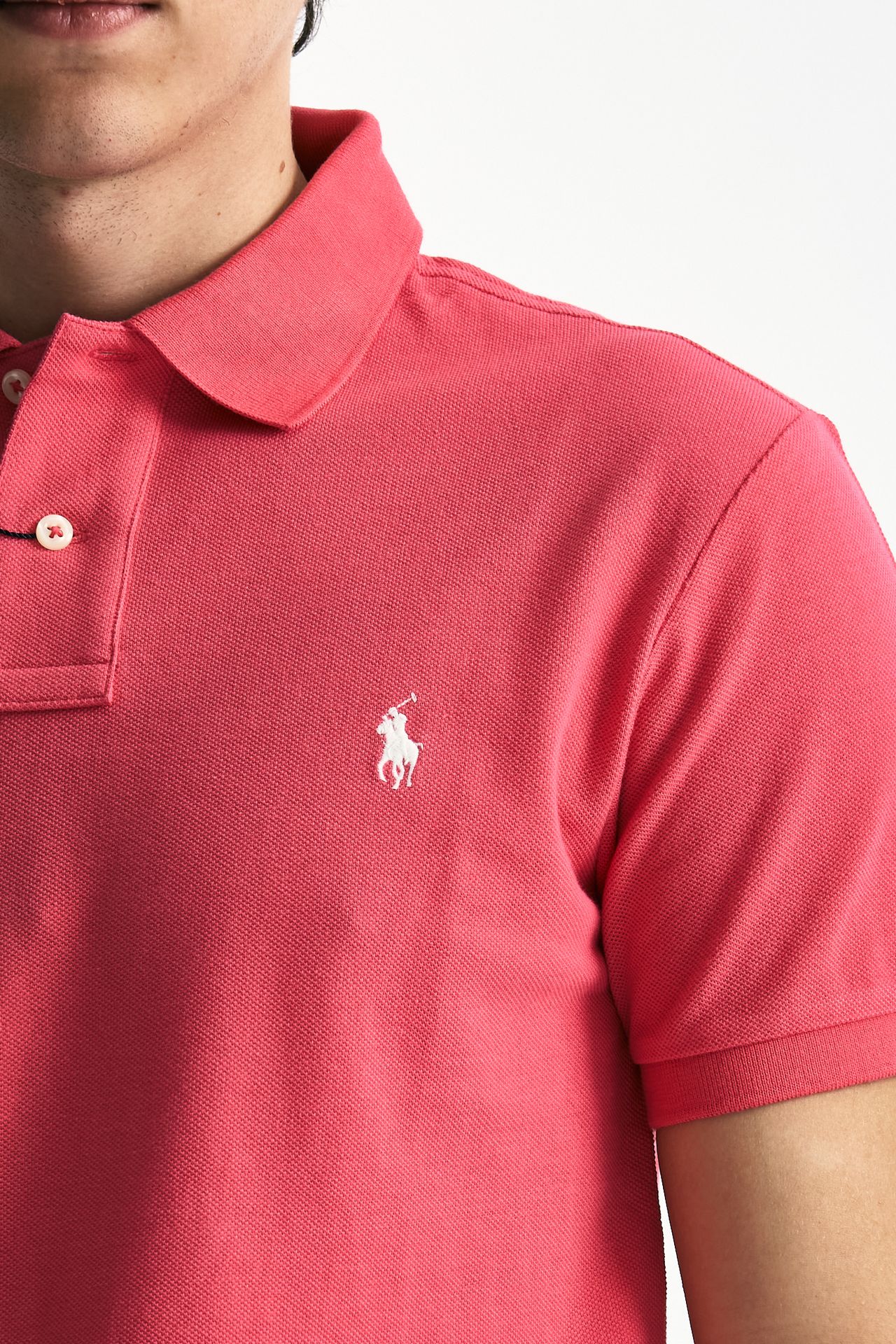 Polo Slim-Fit in cotone piquet fucsia uomo Polo ralph lauren - 5