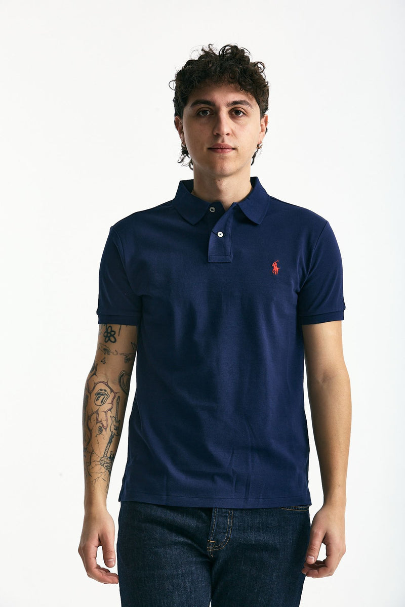 Polo Slim-Fit in cotone piquet blu uomo Polo ralph lauren - 2
