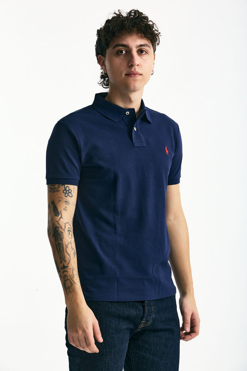 Polo Slim-Fit in cotone piquet blu uomo Polo ralph lauren - 1