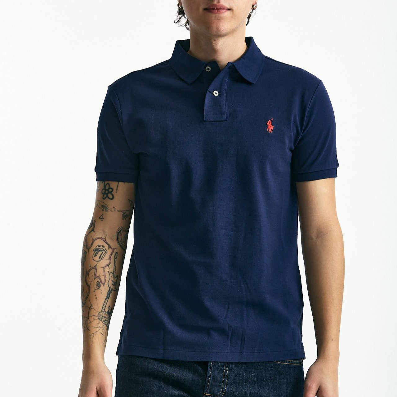 Polo Slim-Fit in cotone piquet blu uomo Polo ralph lauren - 6