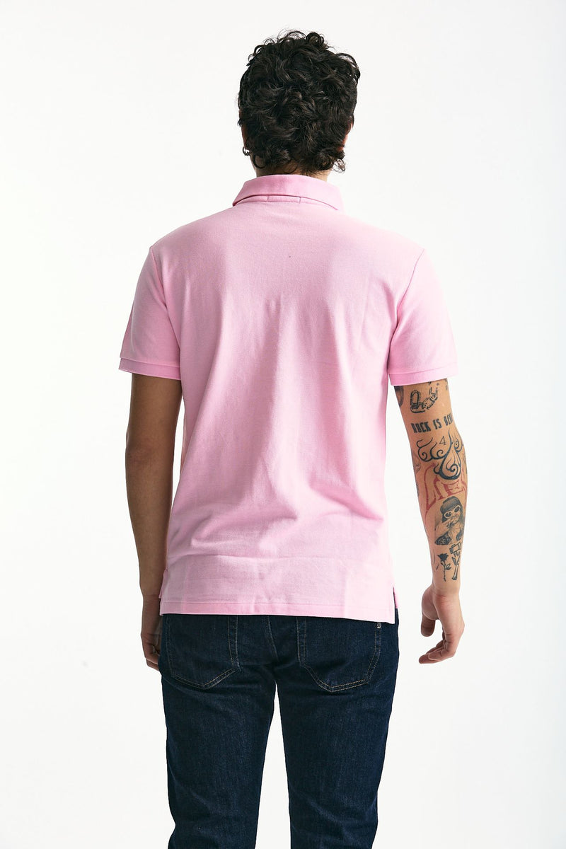Polo Slim-Fit in cotone piquet rosa uomo Polo ralph lauren - 4