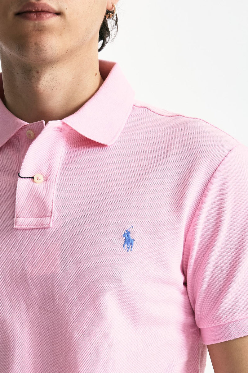 Polo Slim-Fit in cotone piquet rosa uomo Polo ralph lauren - 5
