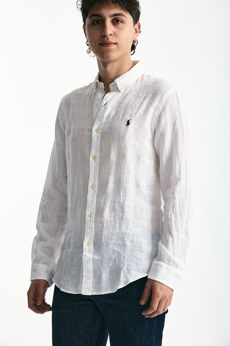 Camicia in lino bianco uomo Polo ralph lauren - 4
