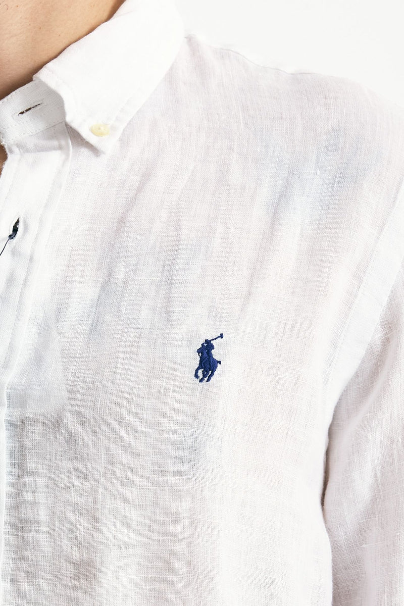 Camicia in lino bianco uomo Polo ralph lauren - 5