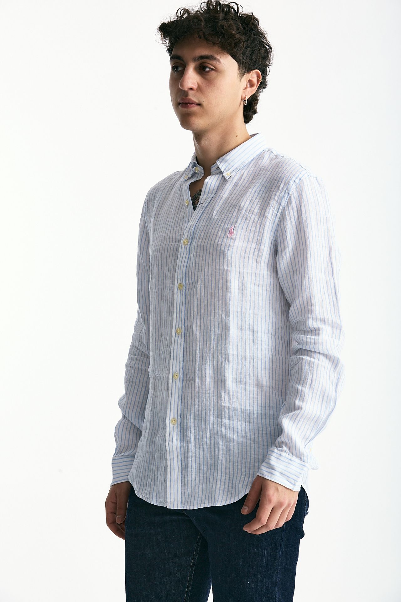 Camicia in lino rigata uomo Polo ralph lauren - 1
