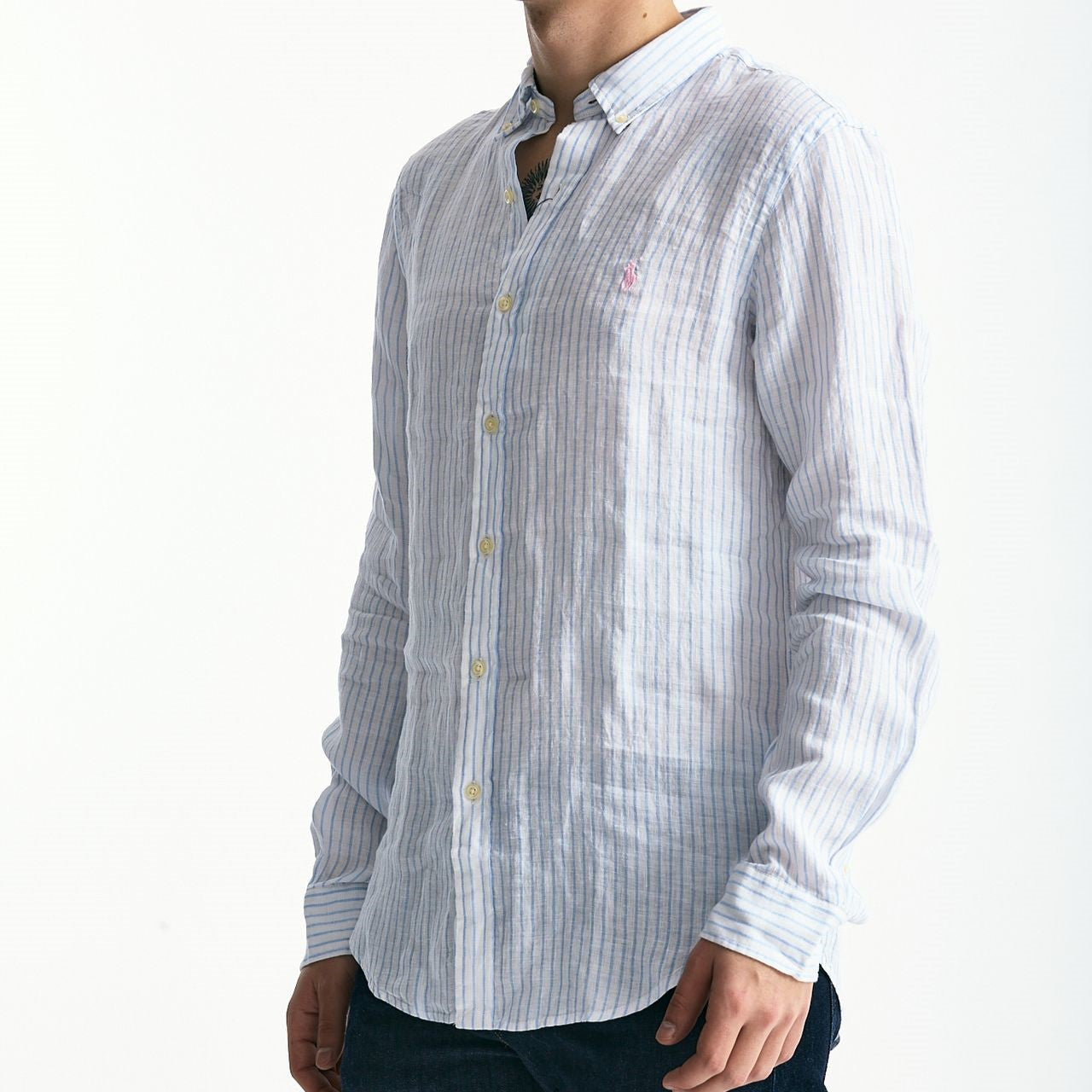 Camicia in lino rigata uomo Polo ralph lauren - 6