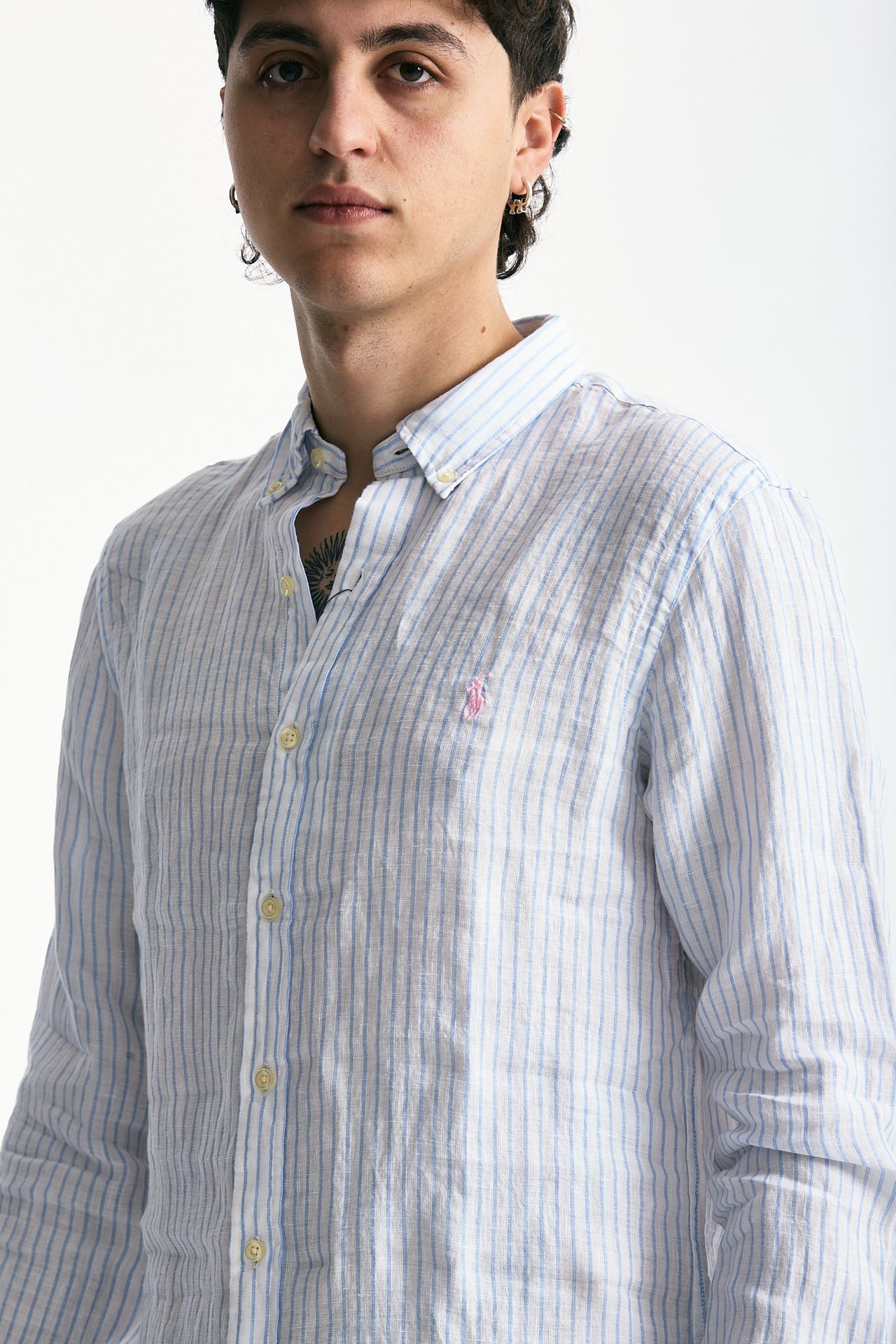 Camicia in lino rigata uomo Polo ralph lauren - 5