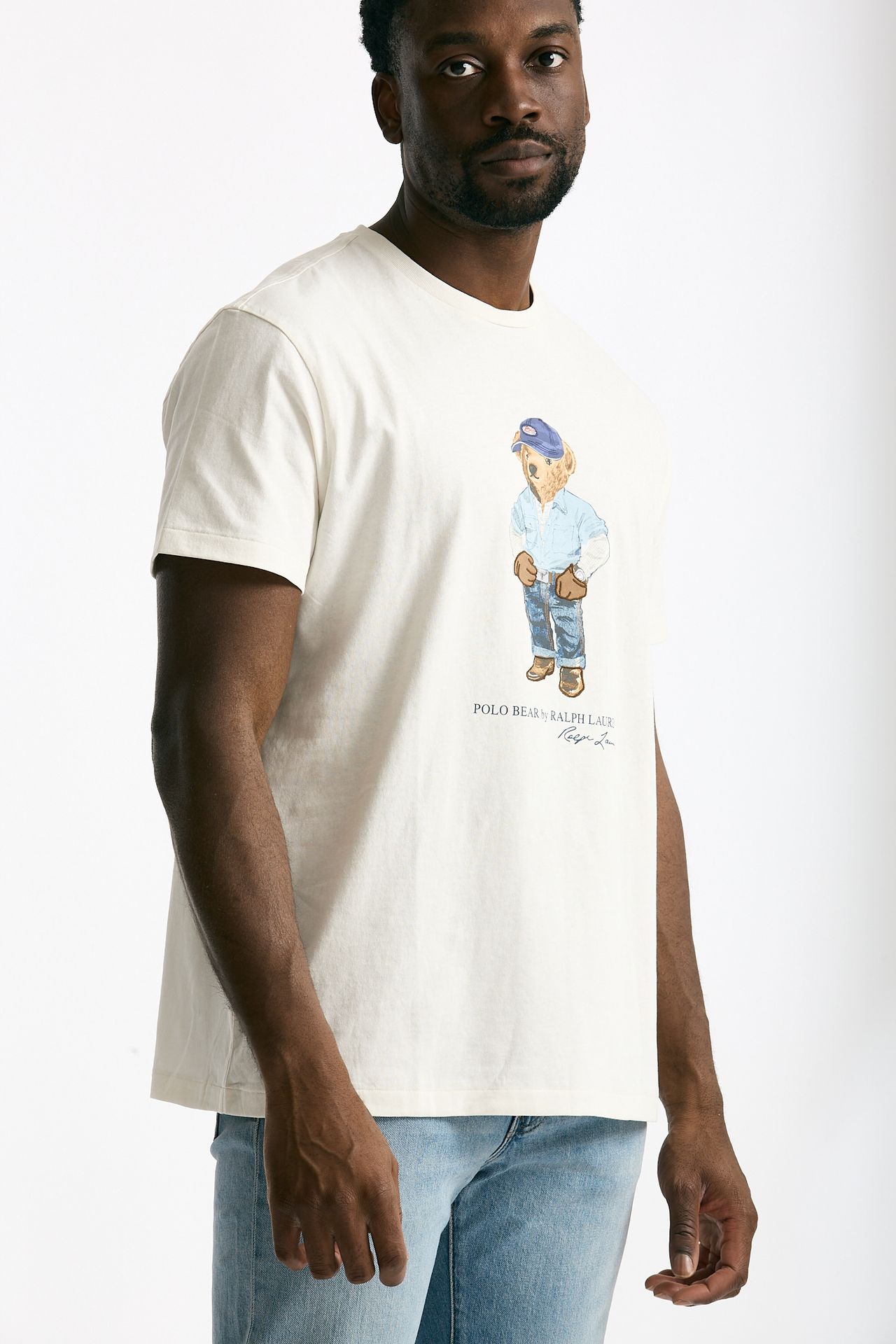 T-shirt classic fit in cotone bianco uomo Polo ralph lauren - 1