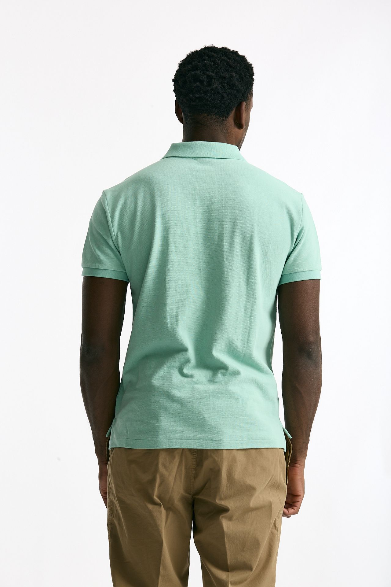 Polo in cotone piquet verde acqua uomo Polo ralph lauren - 3