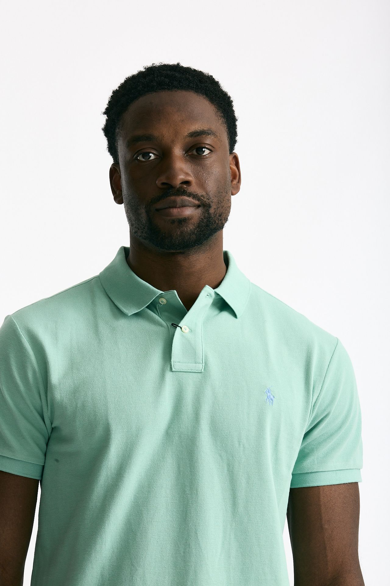 Polo in cotone piquet verde acqua uomo Polo ralph lauren - 5
