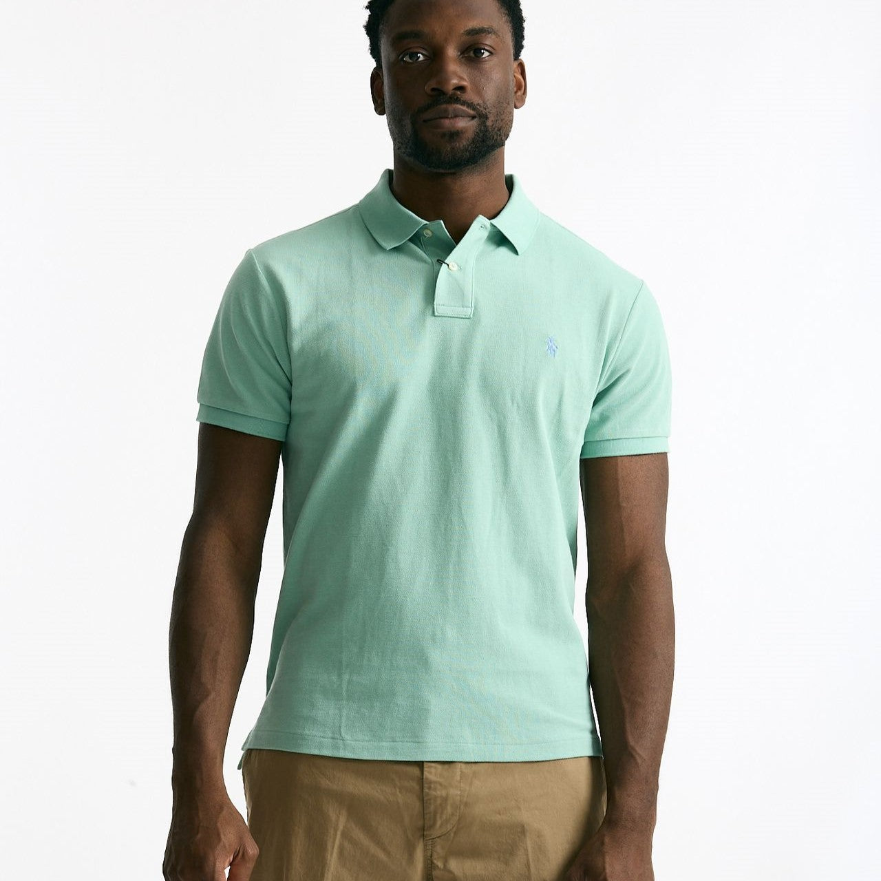 Polo in cotone piquet verde acqua uomo Polo ralph lauren - 6