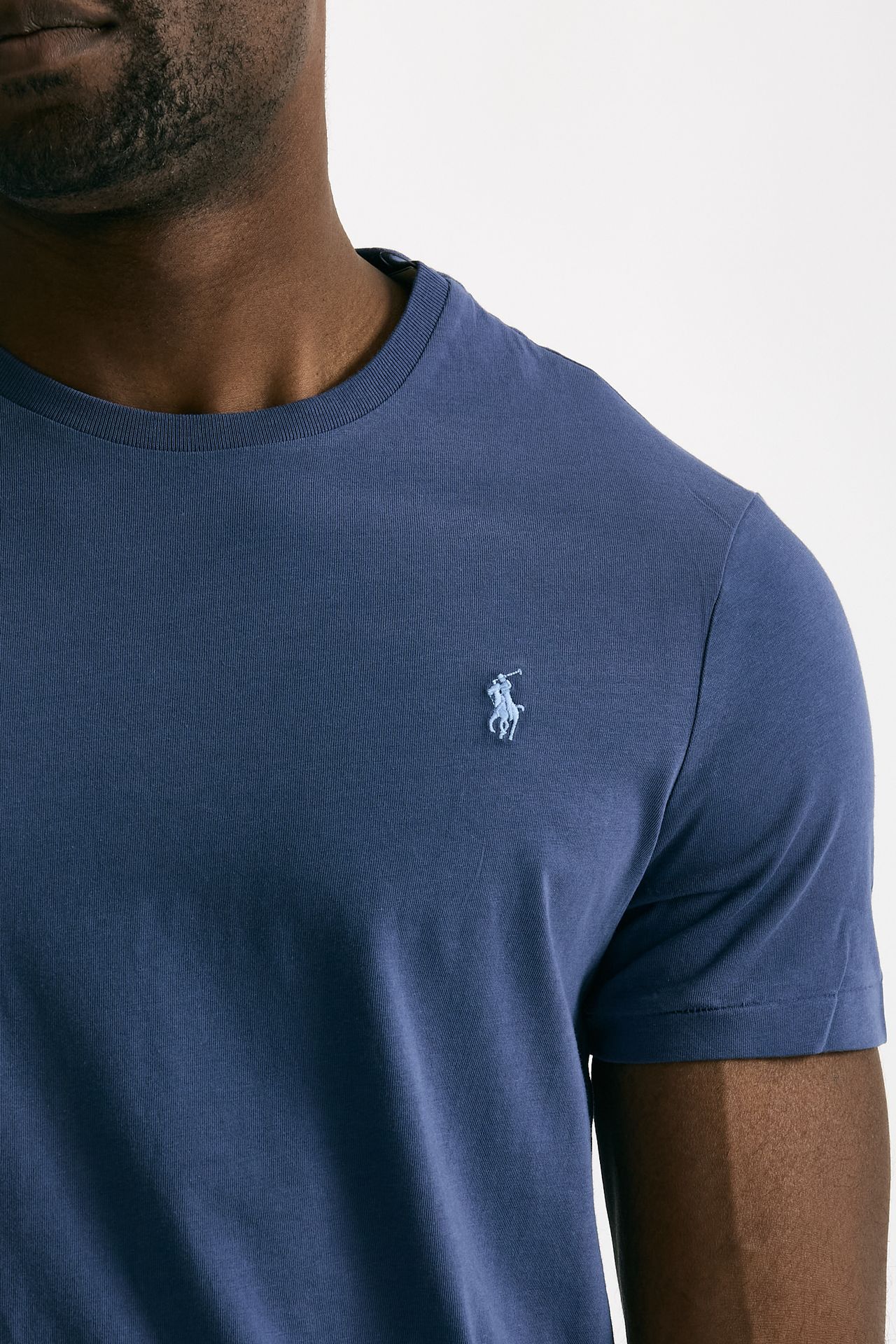 T-shirt in cotone blu chiaro uomo Polo ralph lauren - 5