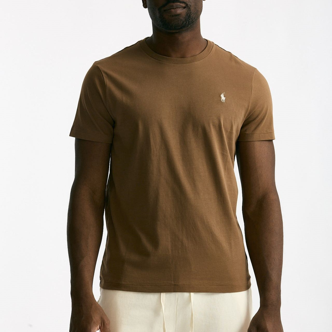 T-shirt in cotone marrone chiaro uomo Polo ralph lauren - 6