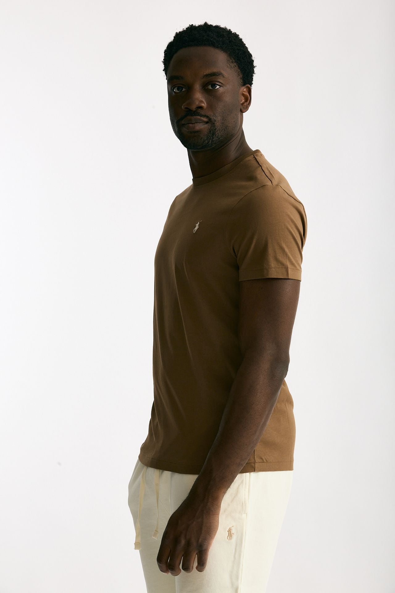 T-shirt in cotone marrone chiaro uomo Polo ralph lauren - 3