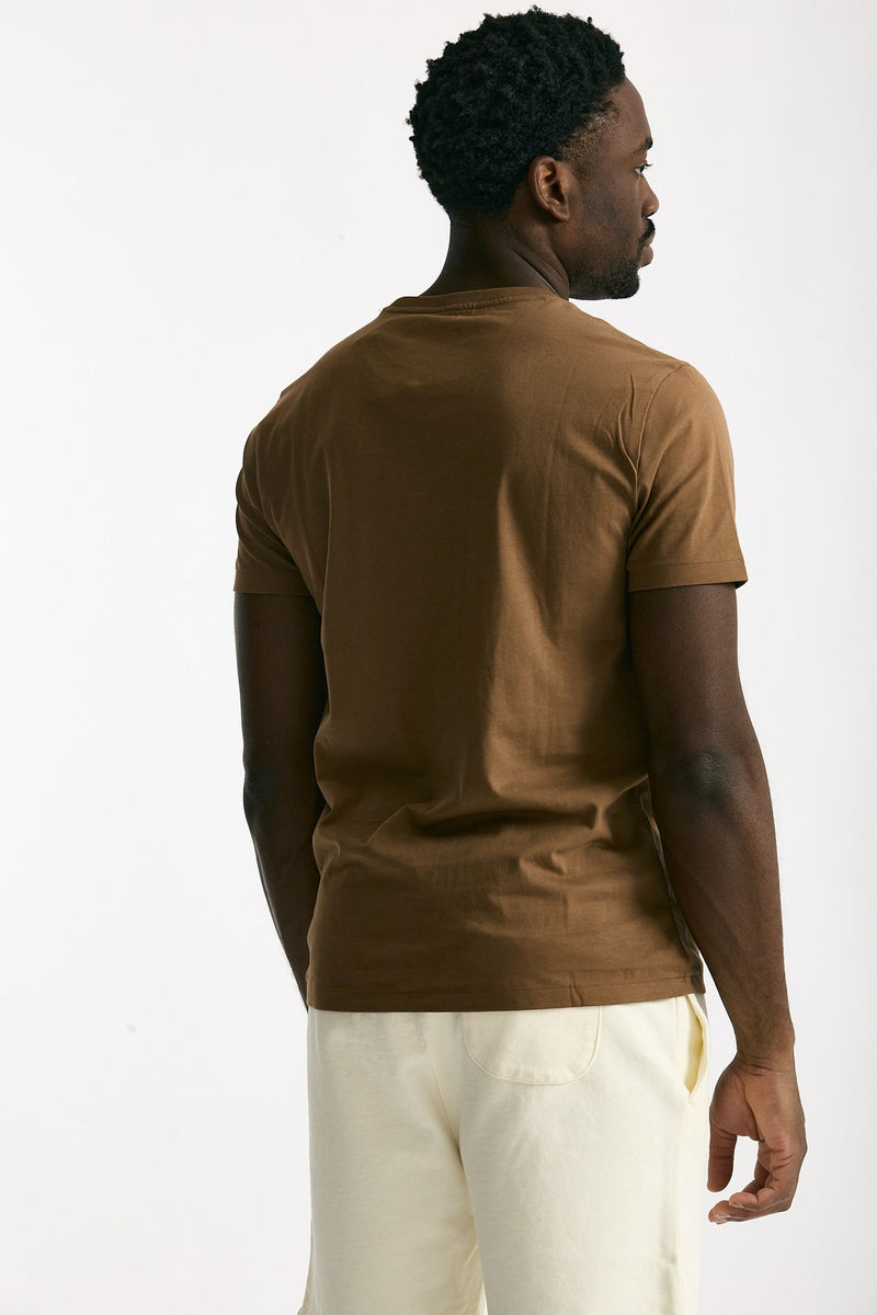 T-shirt in cotone marrone chiaro uomo Polo ralph lauren - 4