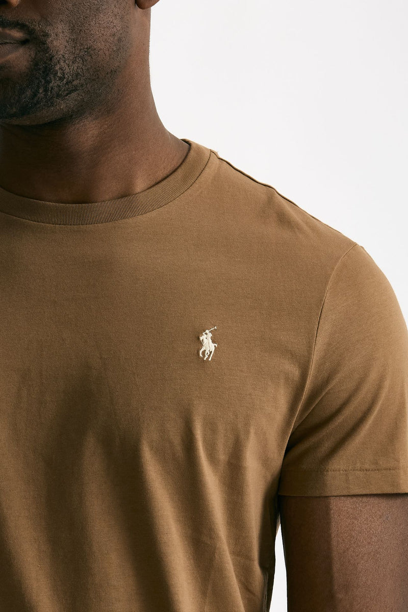 T-shirt in cotone marrone chiaro uomo Polo ralph lauren - 5