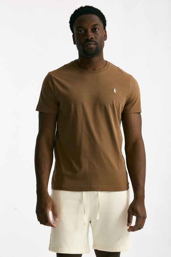 T-shirt in cotone marrone chiaro uomo Polo ralph lauren