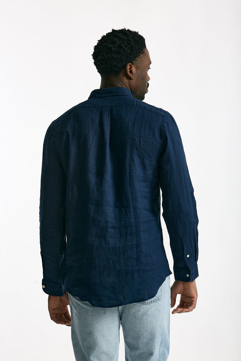 Camicia in lino blu uomo Polo ralph lauren - 3