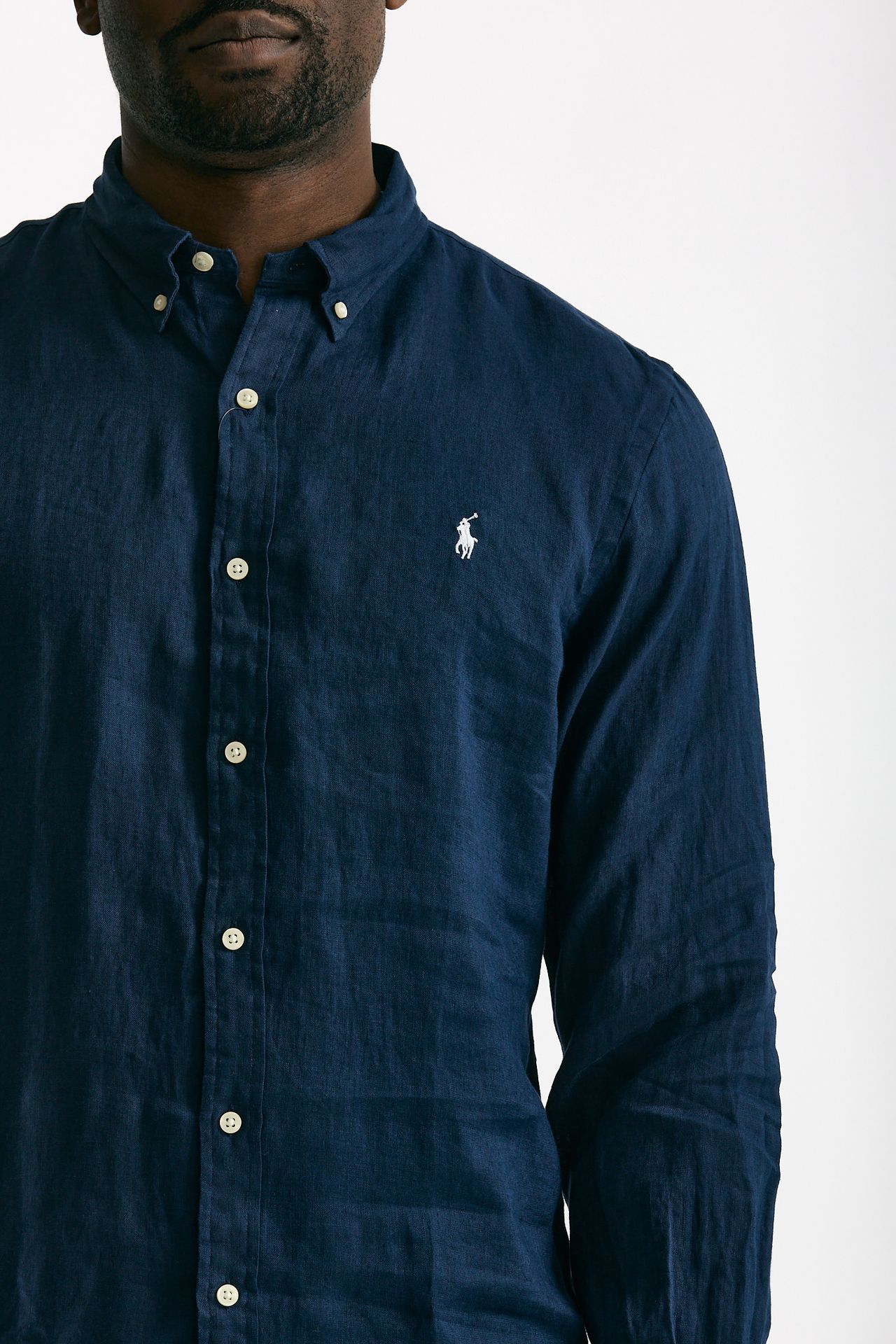 Camicia in lino blu uomo Polo ralph lauren - 5