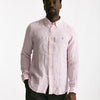 Camicia in lino bianco e rosa uomo Polo ralph lauren - 6
