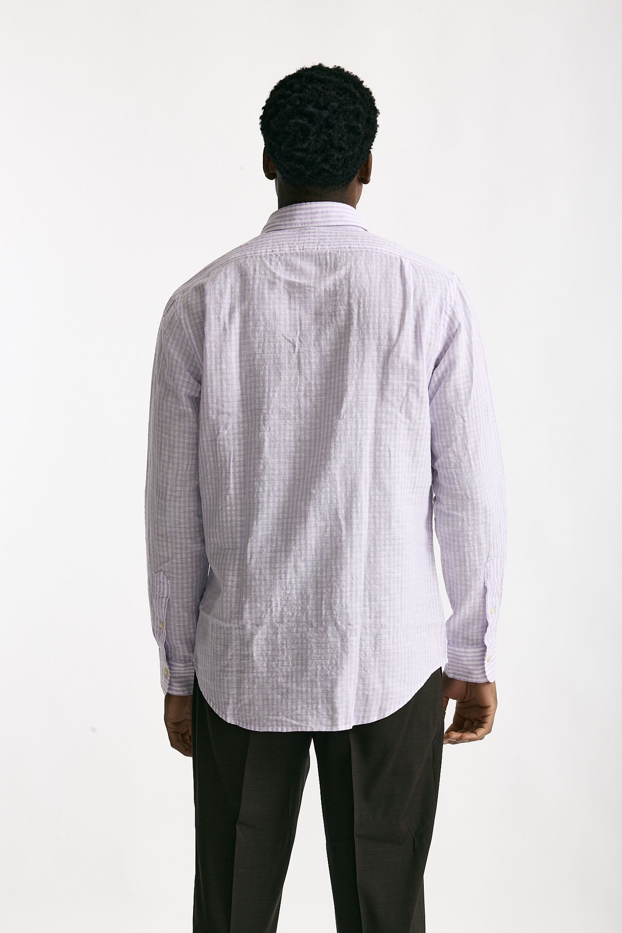 Camicia in lino bianco e lilla uomo Polo ralph lauren - 3