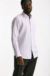 Camicia in lino bianco e lilla uomo Polo ralph lauren - 4