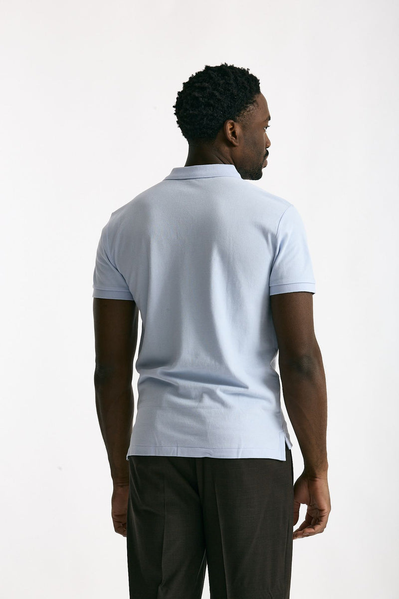 Polo in cotone piquet azzurro uomo Polo ralph lauren - 4