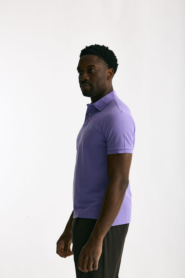 Polo in cotone piquet viola chiaro uomo Polo ralph lauren