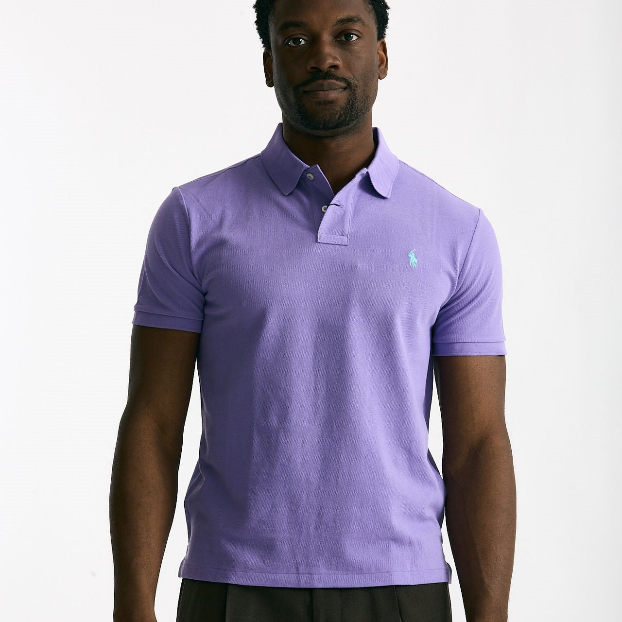 Polo in cotone piquet viola chiaro uomo Polo ralph lauren - 6