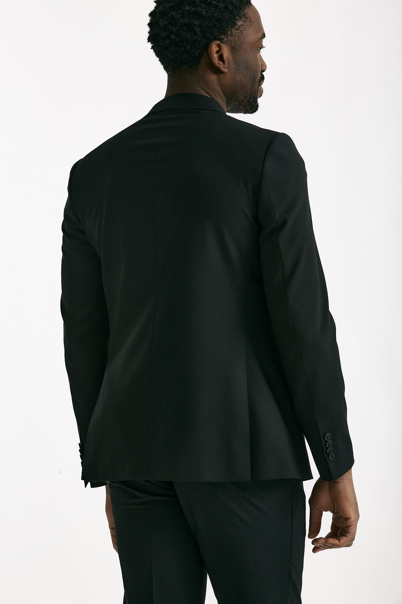 Abito monopetto nero Lana stretch uomo Santaniello - 3