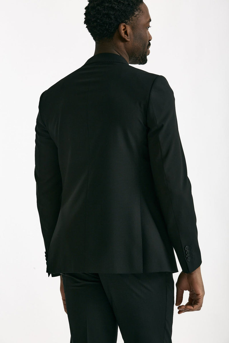 Abito monopetto nero Lana stretch uomo Santaniello - 3
