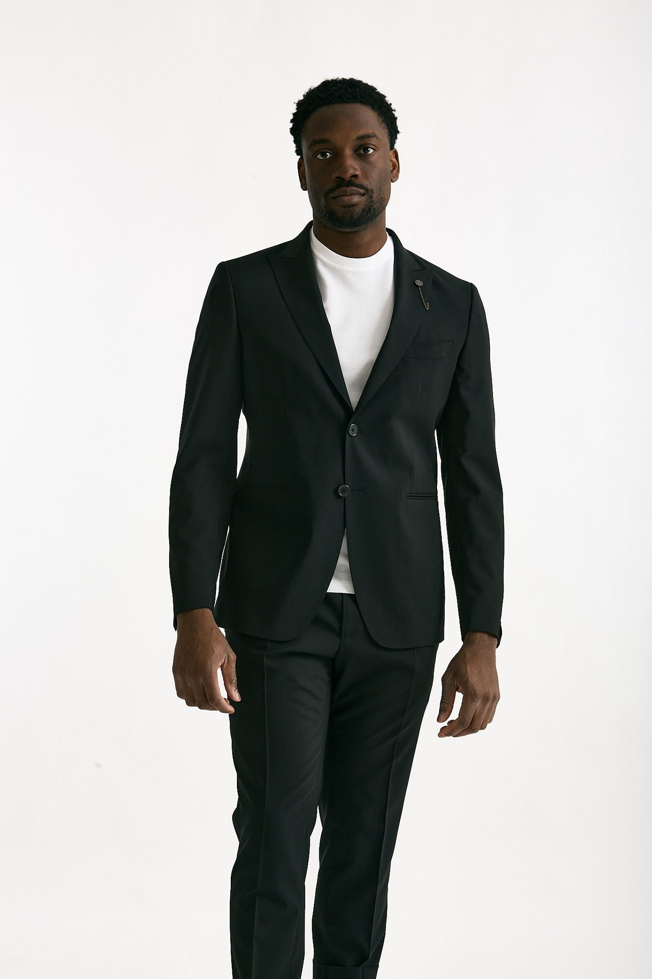 Abito monopetto nero Lana stretch uomo Santaniello - 8