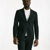 Abito monopetto nero Lana stretch uomo Santaniello - 10