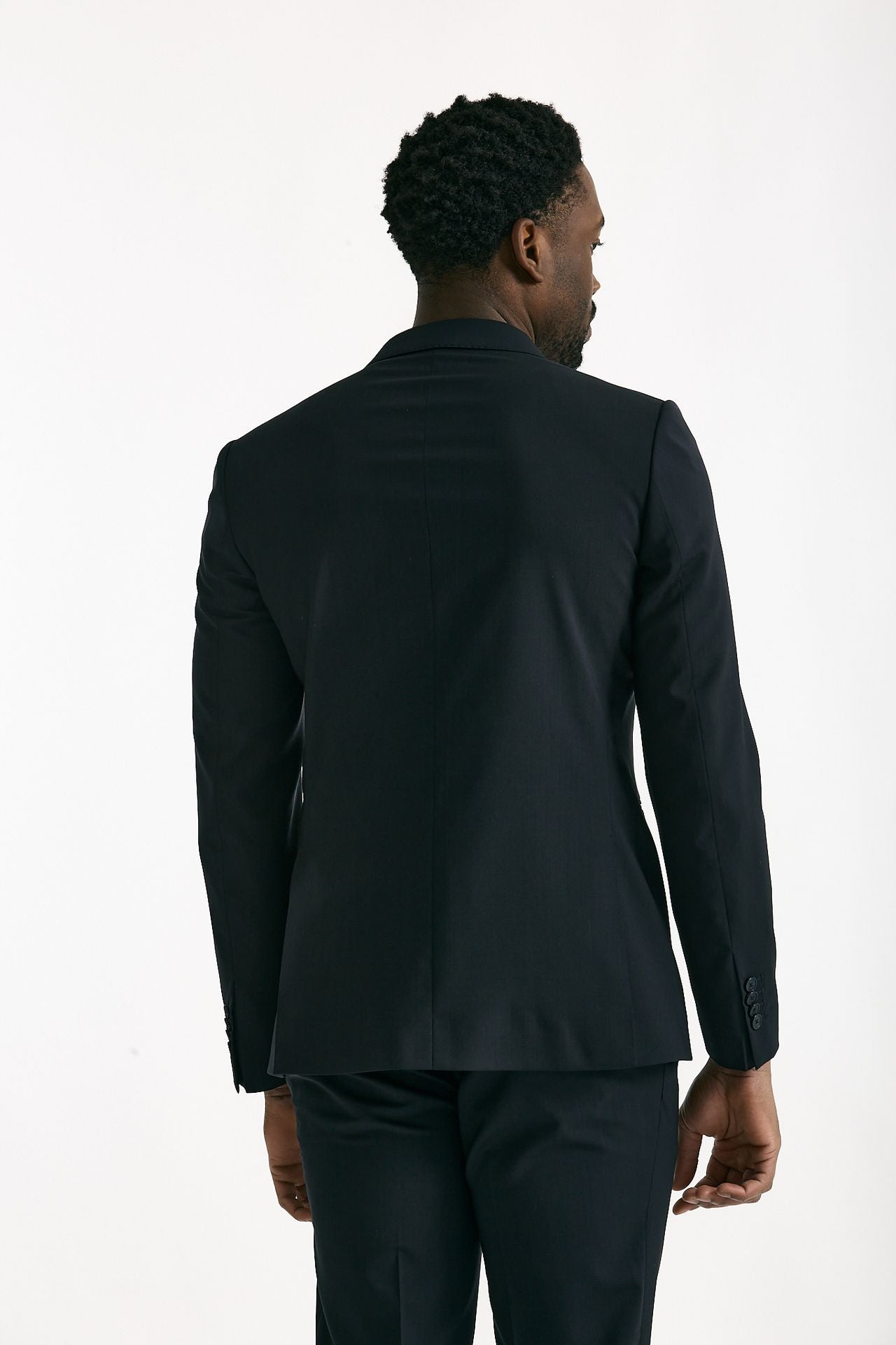 Abito monopetto blu Lana stretch uomo Santaniello - 4