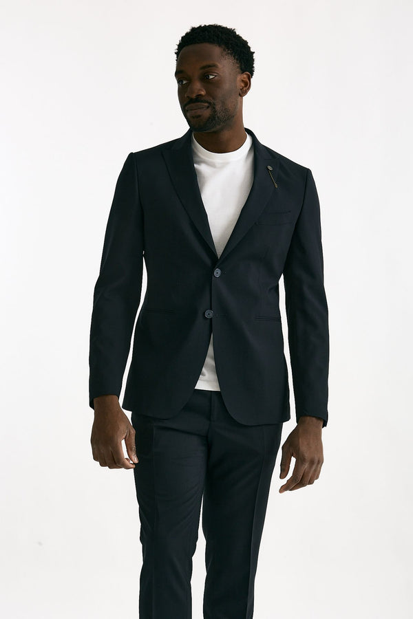 Abito monopetto blu Lana stretch uomo Santaniello