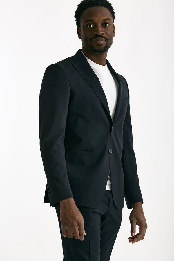 Abito monopetto blu Lana stretch uomo Santaniello