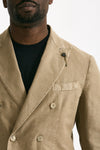 Abito doppiopetto beige Cotone e lino lavato uomo Santaniello - 5