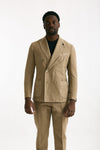 Abito doppiopetto beige Cotone e lino lavato uomo Santaniello - 6