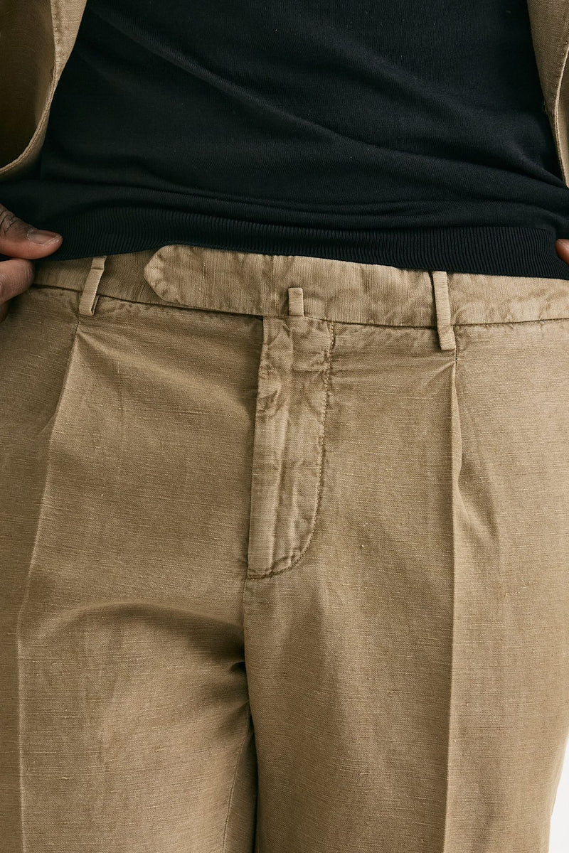 Abito doppiopetto beige Cotone e lino lavato uomo Santaniello - 8