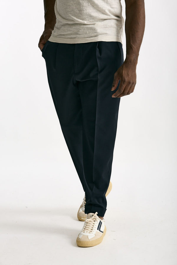 Pantalone in lana ferma blu uomo Santaniello