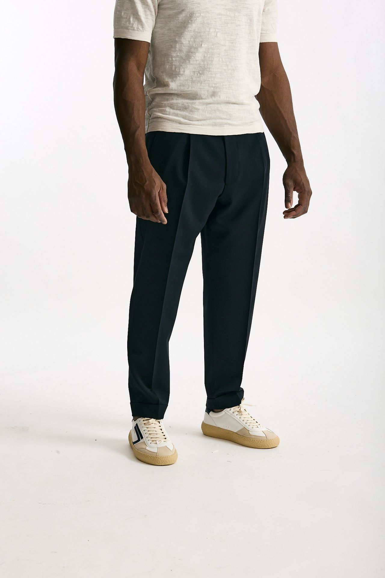 Pantalone in lana ferma blu uomo Santaniello - 1