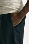 Pantalone in lana ferma blu uomo Santaniello - 6