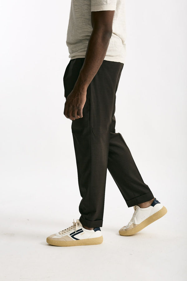 Pantalone in lana ferma marrone uomo Santaniello