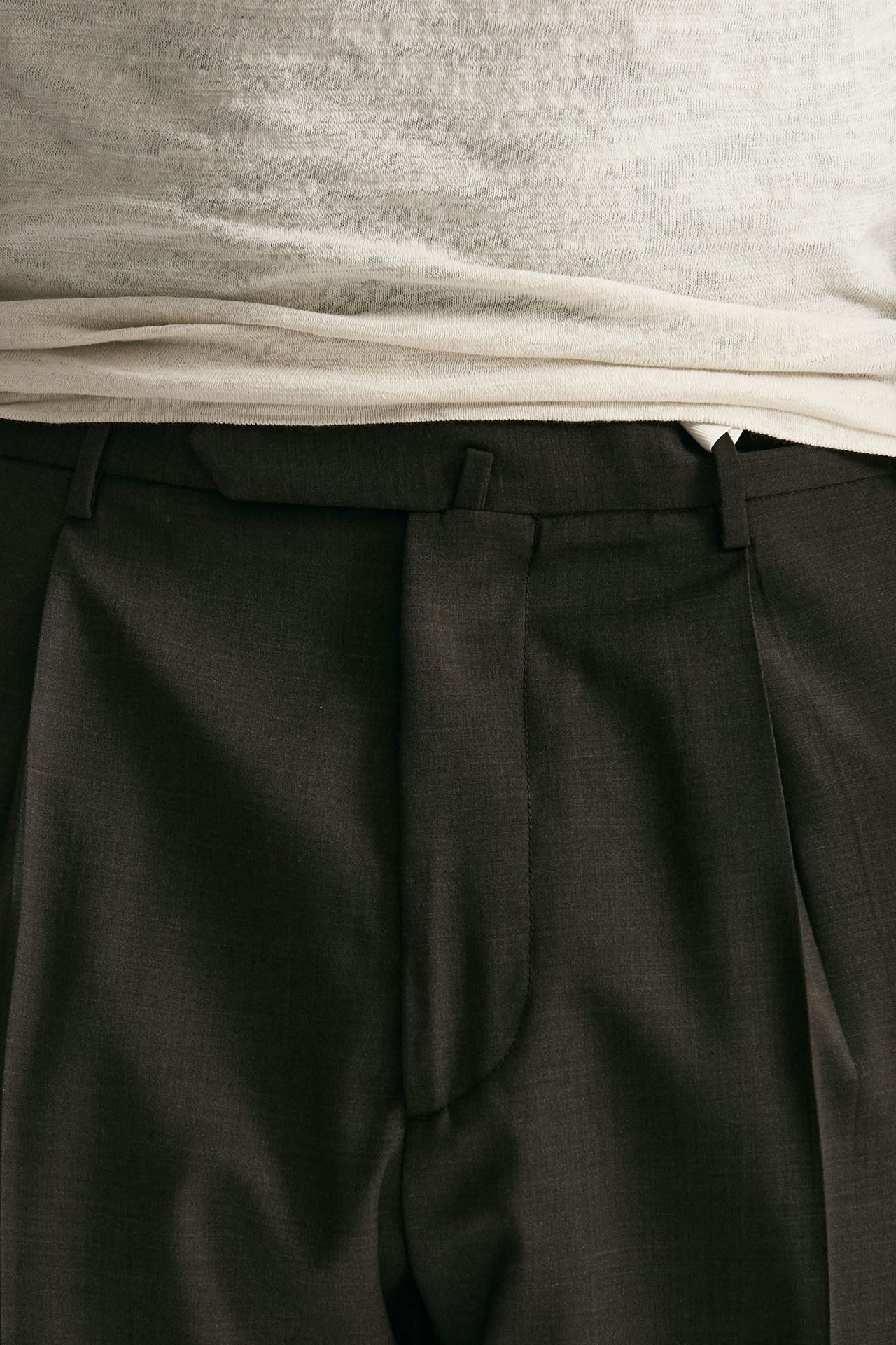 Pantalone in lana ferma marrone uomo Santaniello - 5