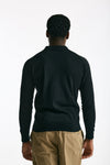 Polo BRADWELL in cotone sea island nero uomo John smedley - 4