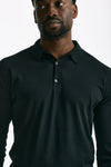 Polo BRADWELL in cotone sea island nero uomo John smedley - 6