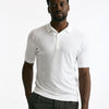 Polo ADRIAN in cotone sea island bianco uomo John smedley - 6