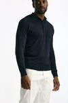 Polo BRADWELL in cotone sea island blu uomo John smedley - 3