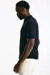 Polo ADRIAN in cotone sea island blu uomo John smedley - 3