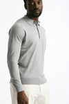 Polo BRADWELL in cotone sea island grigio uomo John smedley - 4